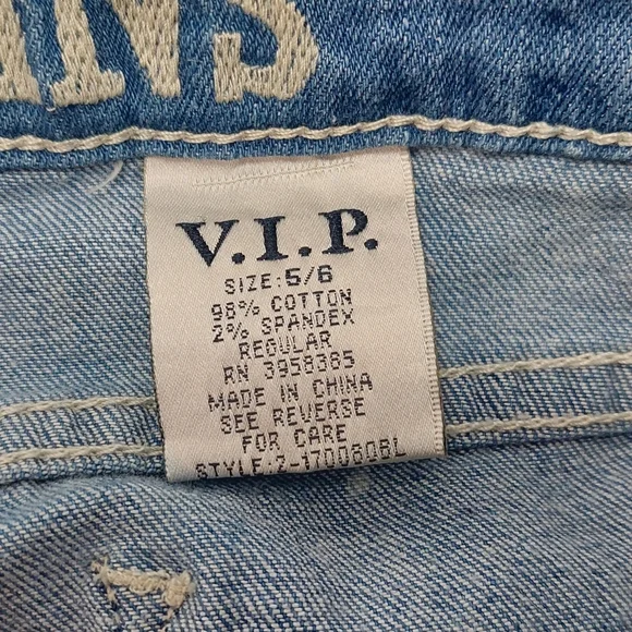 VIP Jeans Juniors Size 5/6 Jeans Skinny Distressed Destroyed - Picture 10 of 10
